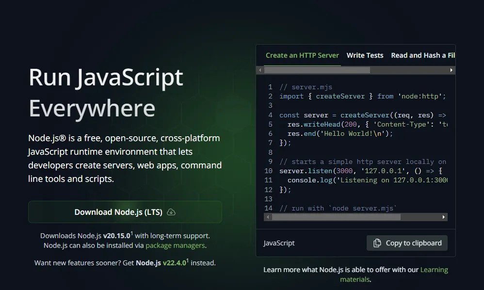 Cài đặt Node.js để sử dụng NPM