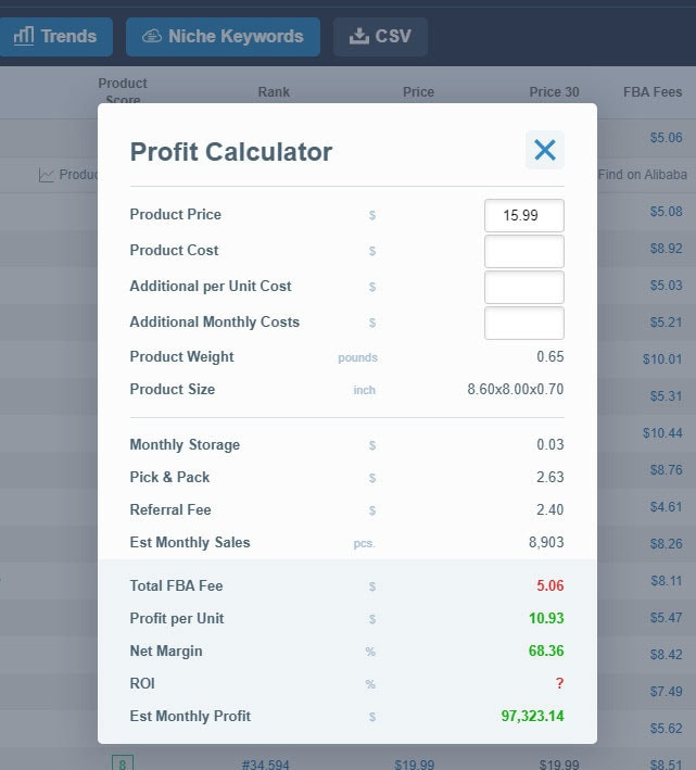 Máy tính Amazon FBA