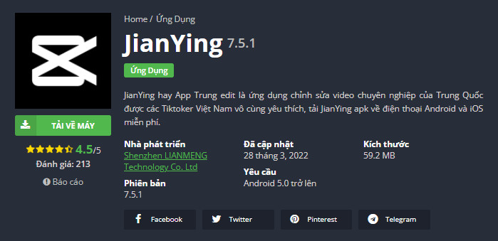 Phần mềm chỉnh sửa video TikTok JianYing
