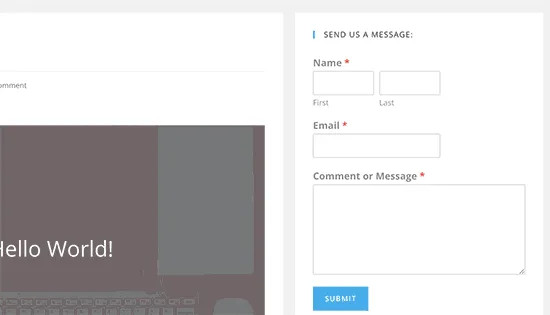 Thêm biểu mẫu liên hệ vào trang chủ