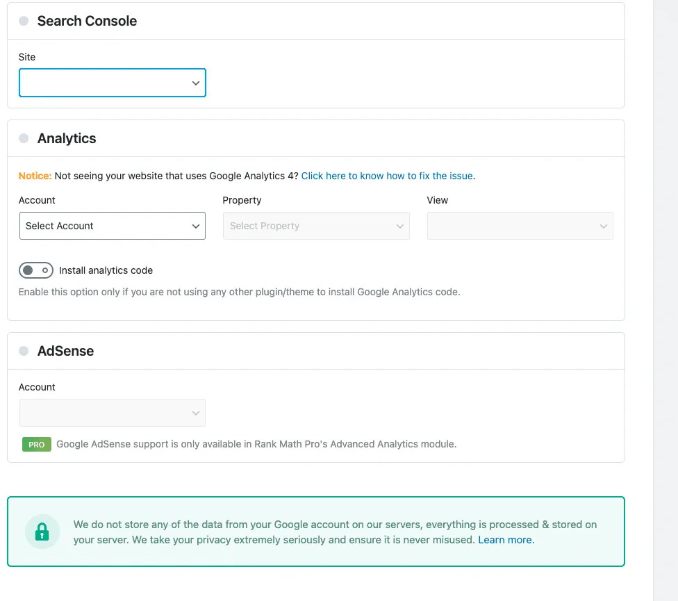 Tích hợp Rank Math với Google Search Console