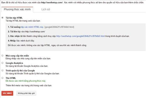Xác minh GWT bằng file